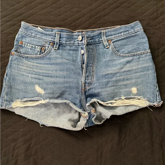 Blue Denim Women's Shorts - Picture 1 of 2